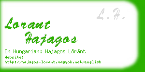 lorant hajagos business card