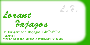 lorant hajagos business card